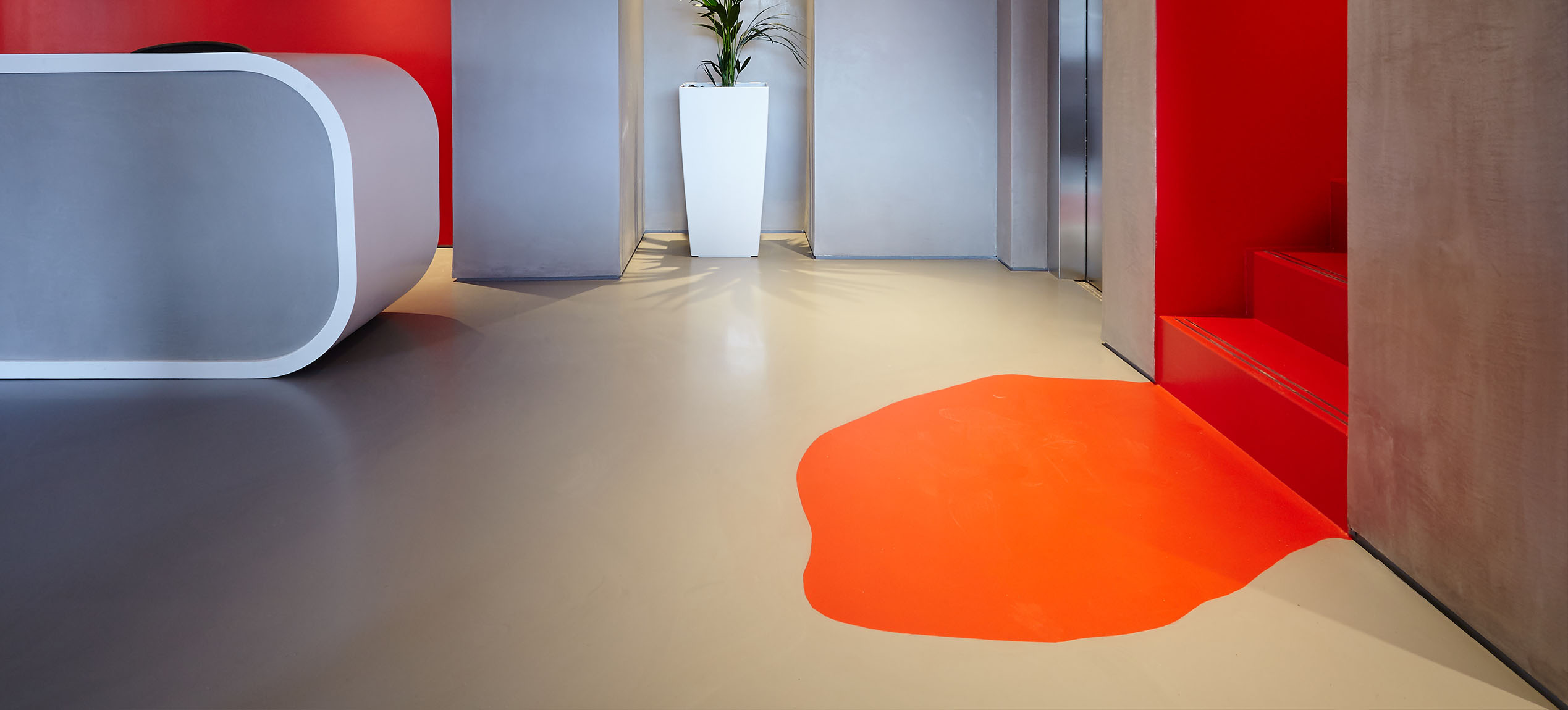 Poured resin floors at Twickenham Studios