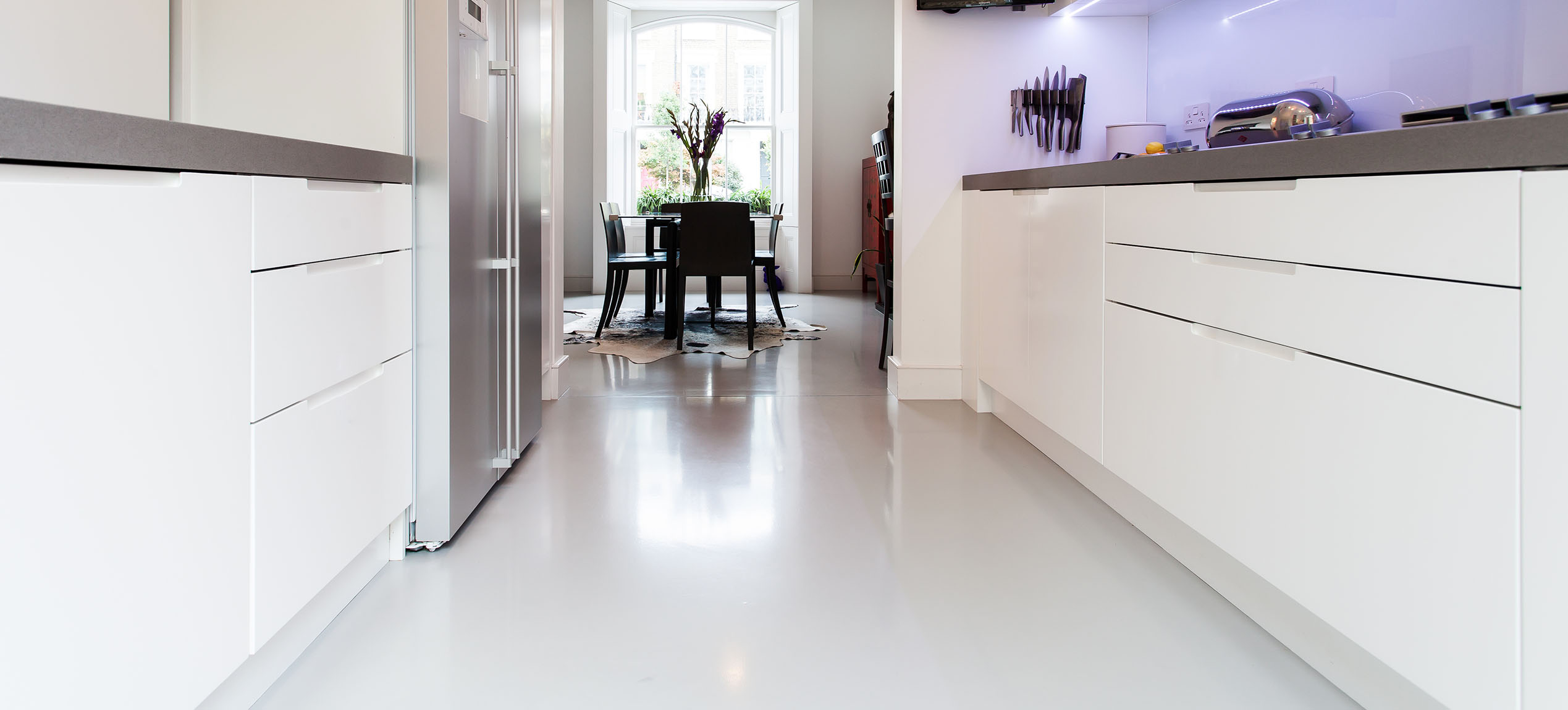 resin floor in private home