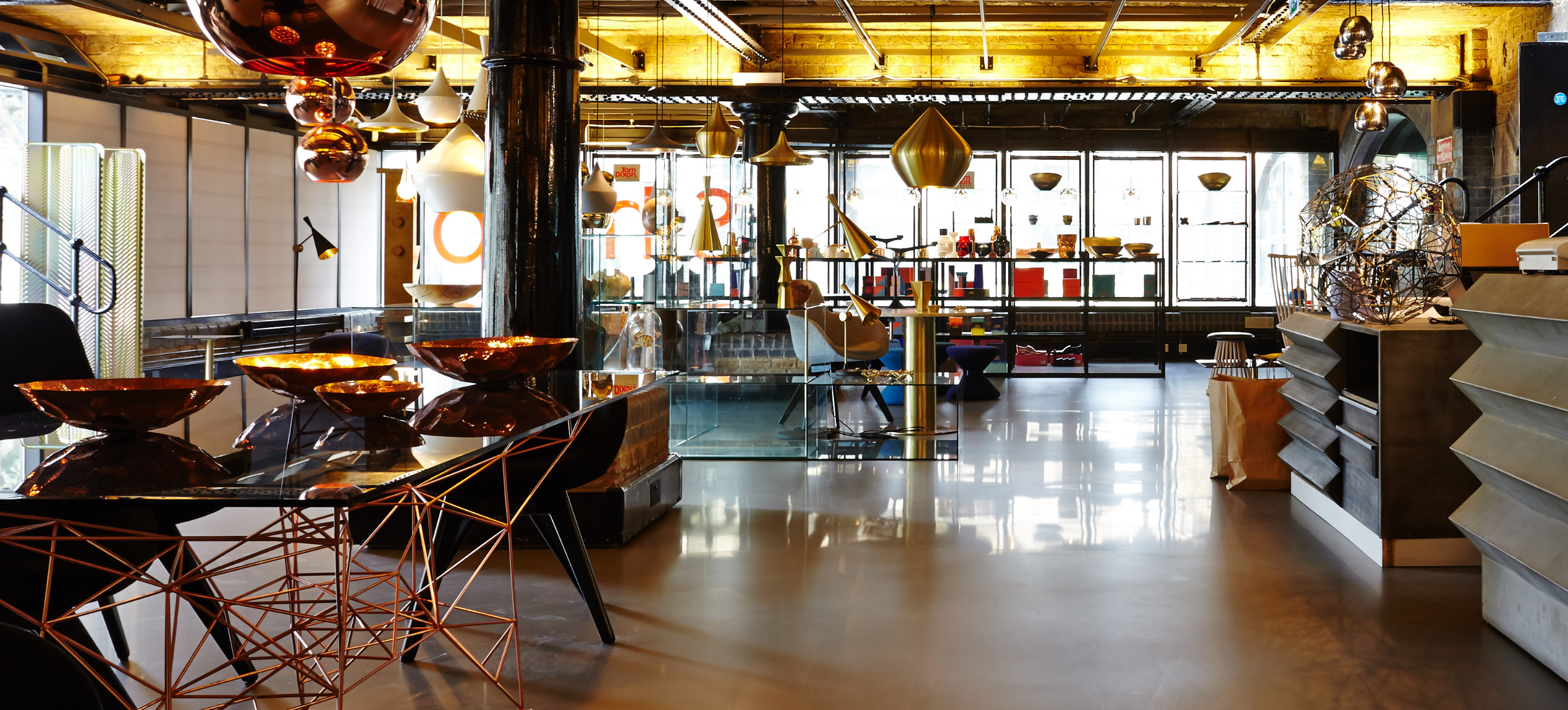 resin floor in tom dixon shop 