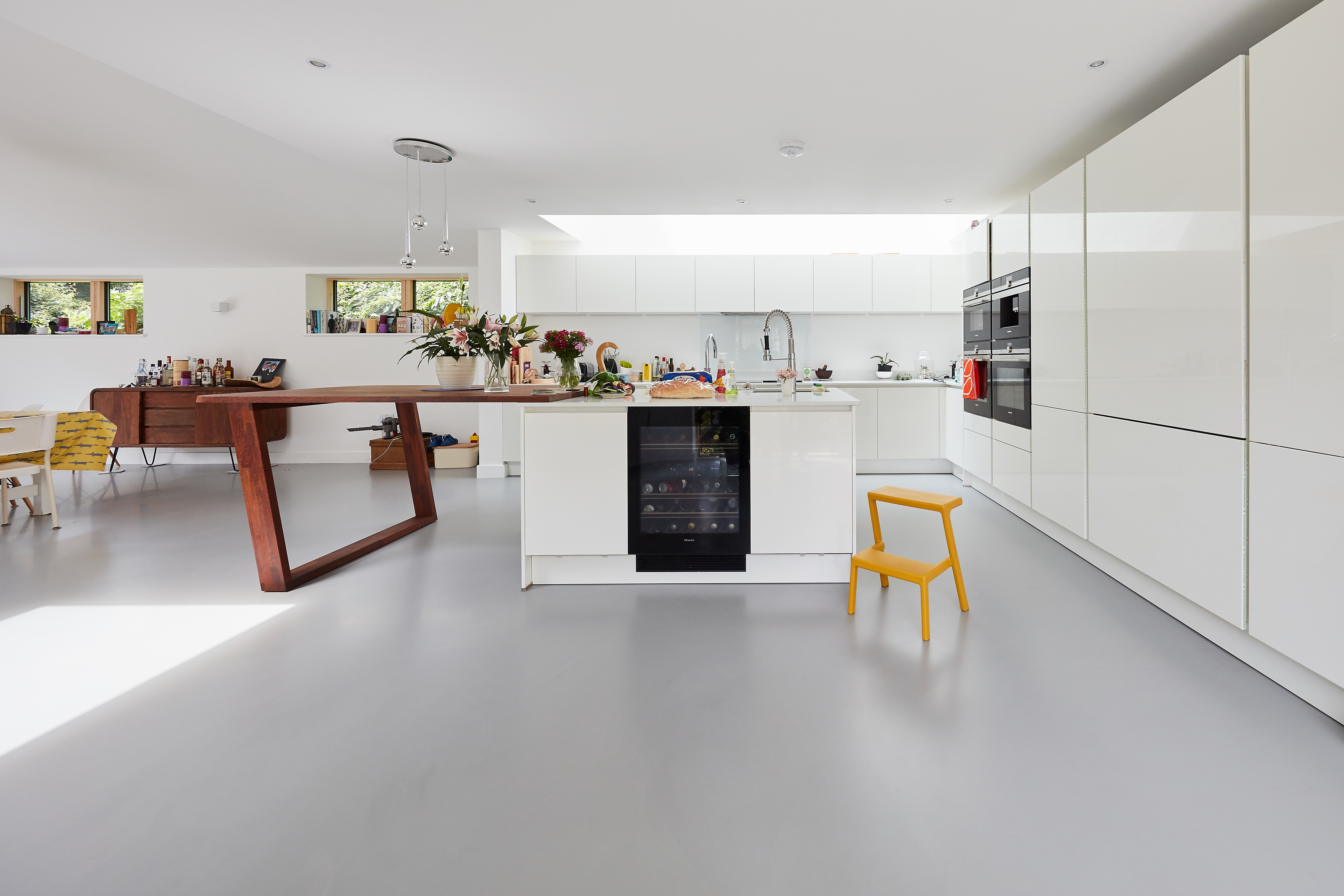 new resin flooring in a kitchen