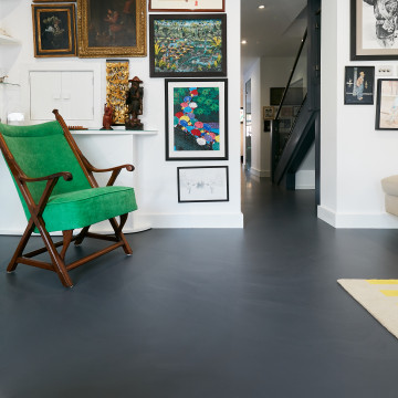 New resin flooring in a living room