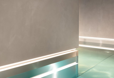 Custom Colour Wall Finish and LuxSphere Floor (Photography by David Butler) (Design by Nash Baker Architects)