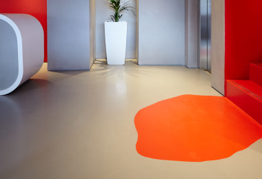 Poured resin floors at Twickenham Studios