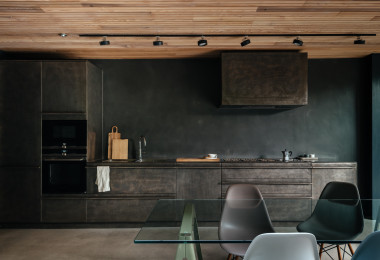 Resin Walls in a kitchen