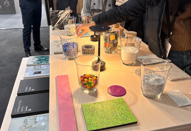 people interacting with resin fillers and colours