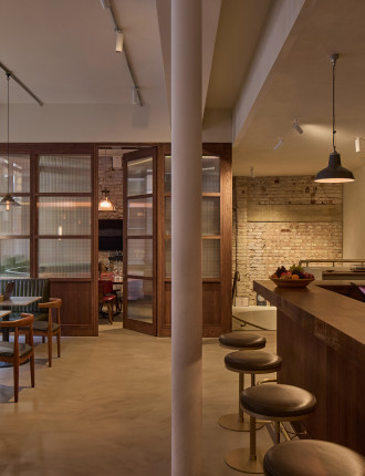 mid grey resin bar area