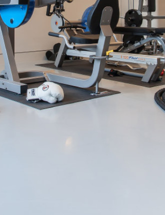 Private gym with resin floors