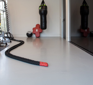 Private gym with resin floors
