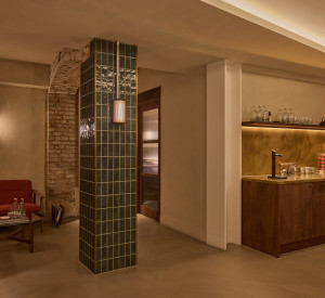 darker resin floor relaxed space