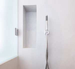 white rock mineral resin wall shower 