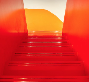 poured resin floor for stairs 