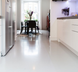 resin floor in private home