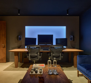 mid grey resin office space