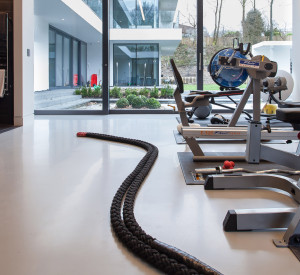 Private gym with resin floors