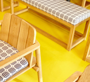 seamless yellow resin floor