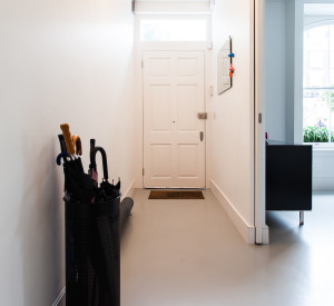 resin floor in hallway 