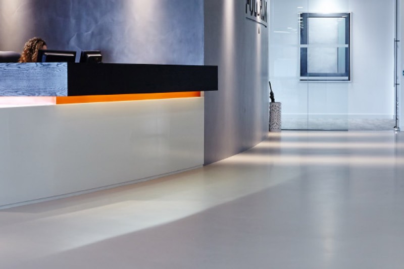 Resin floors and walls in London office