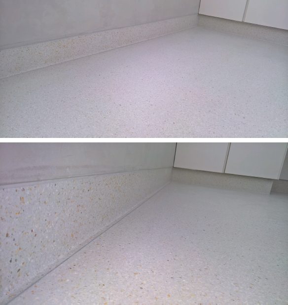 Sphere8 terrazzo resin flooring at Harrods Wellness Clinic