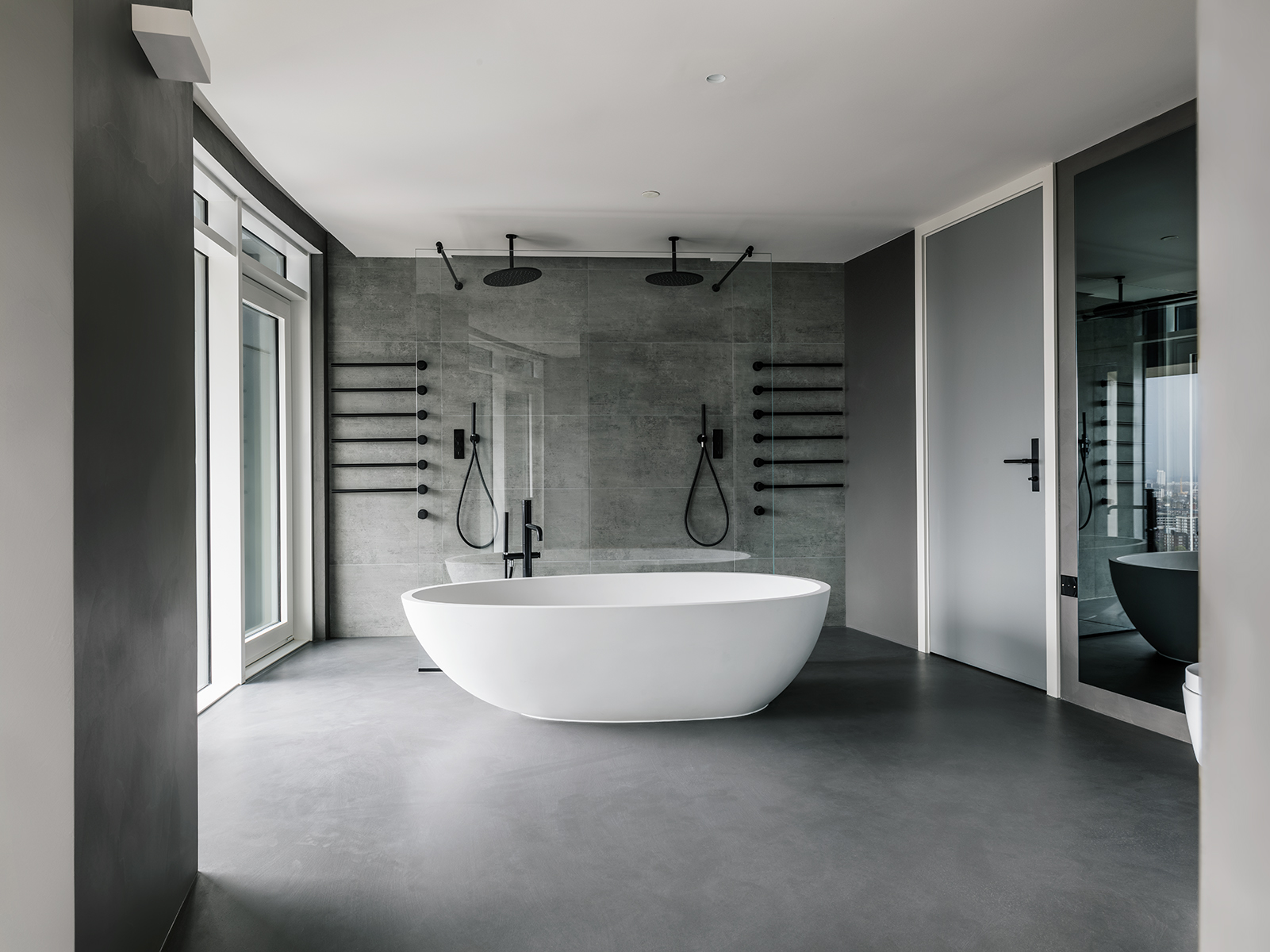 Resin Flooring Underfloor Heating in a bathroom