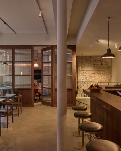mid grey resin bar area