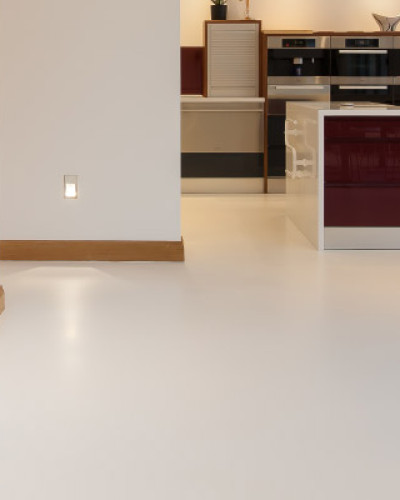 White resin floors