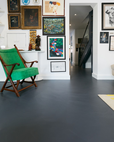 New resin flooring in a living room